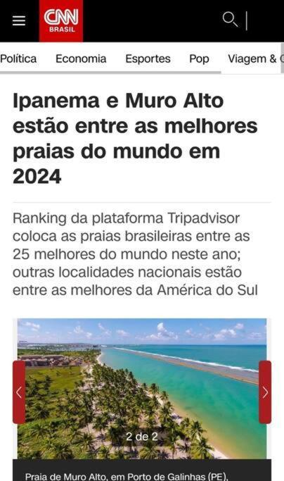 Apt Beira Mar Em Muro Alto Ao Lado Do Nanai Pôrto das Galinhas Dış mekan fotoğraf